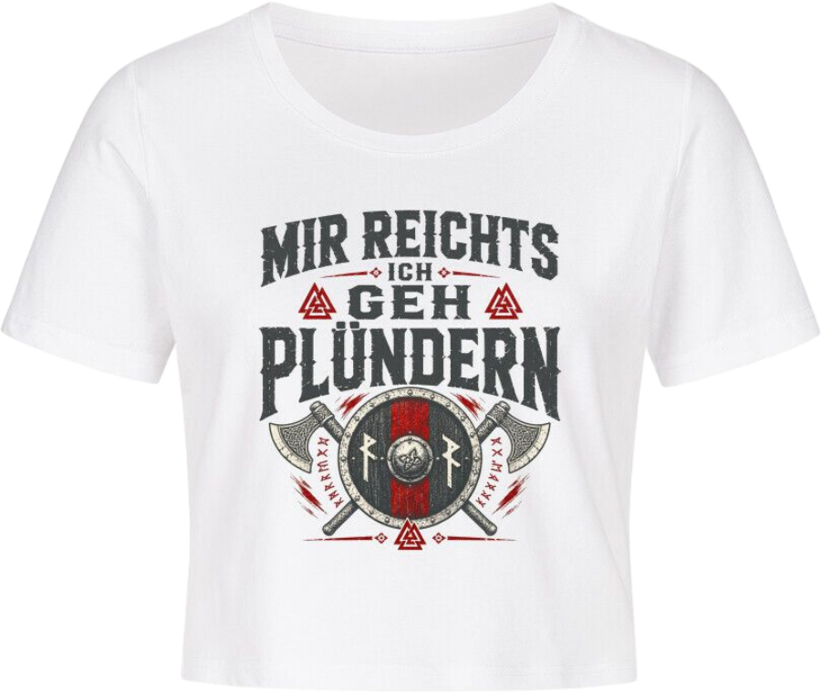 Cropped Tee "Ich geh Plündern"
