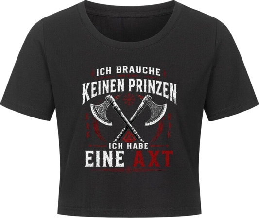Cropped Tee "Ich habe eine Axt"