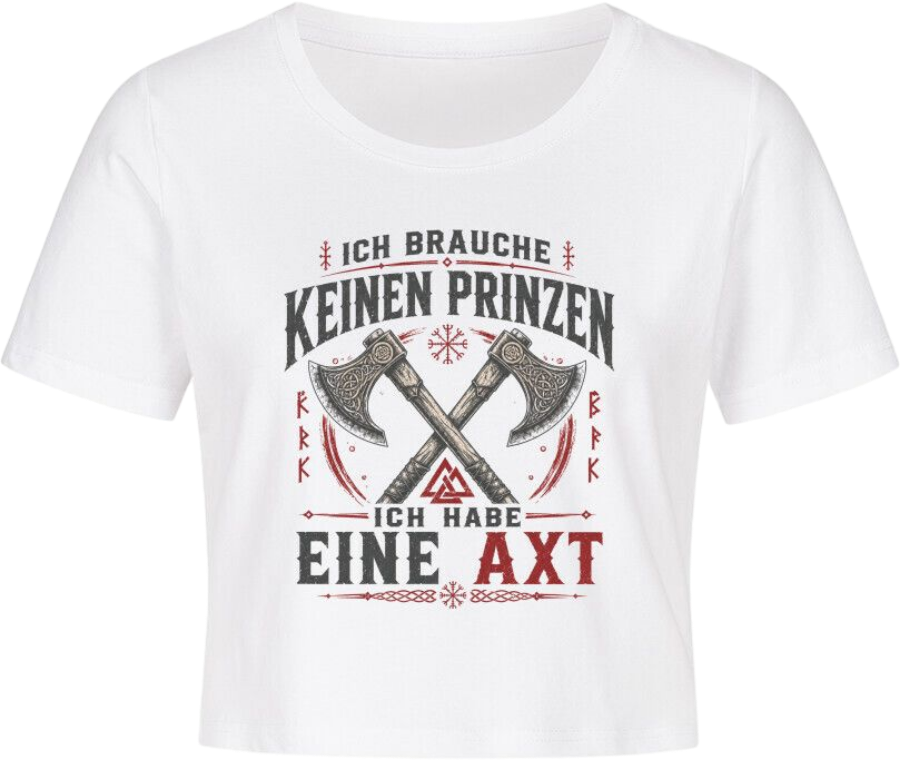 Cropped Tee "Ich habe eine Axt"
