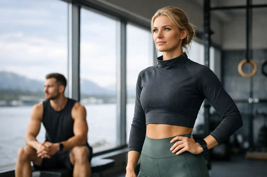 Nordische Gym Wear mit Haltung tragen