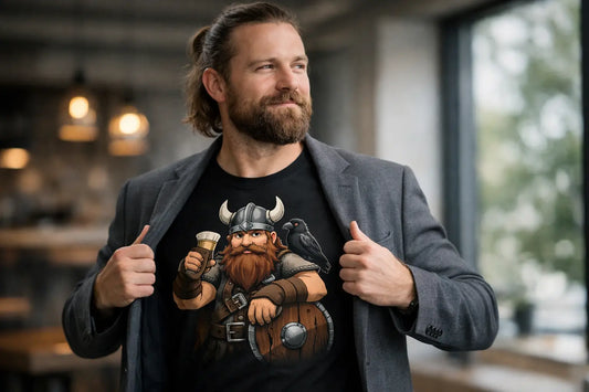 Wikinger Humor Shirt mit Haltung tragen
