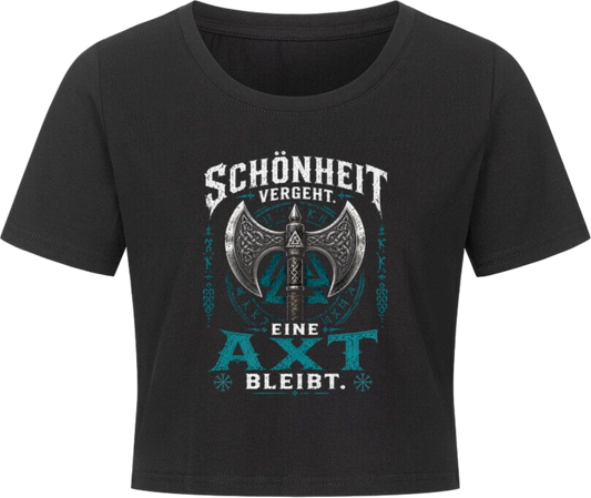 Cropped Tee "Schönheit vergeht"