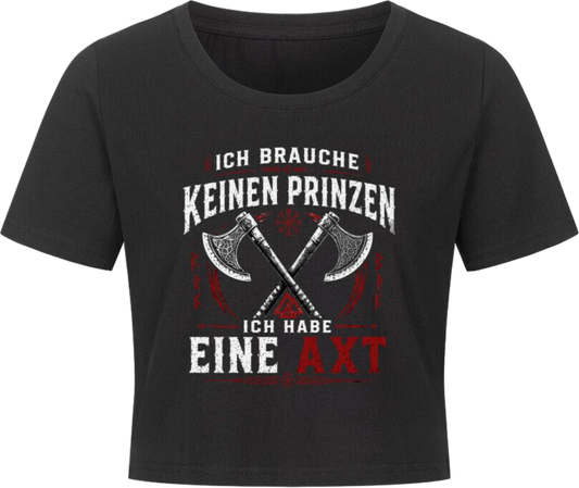 Cropped Tee "Ich habe eine Axt"