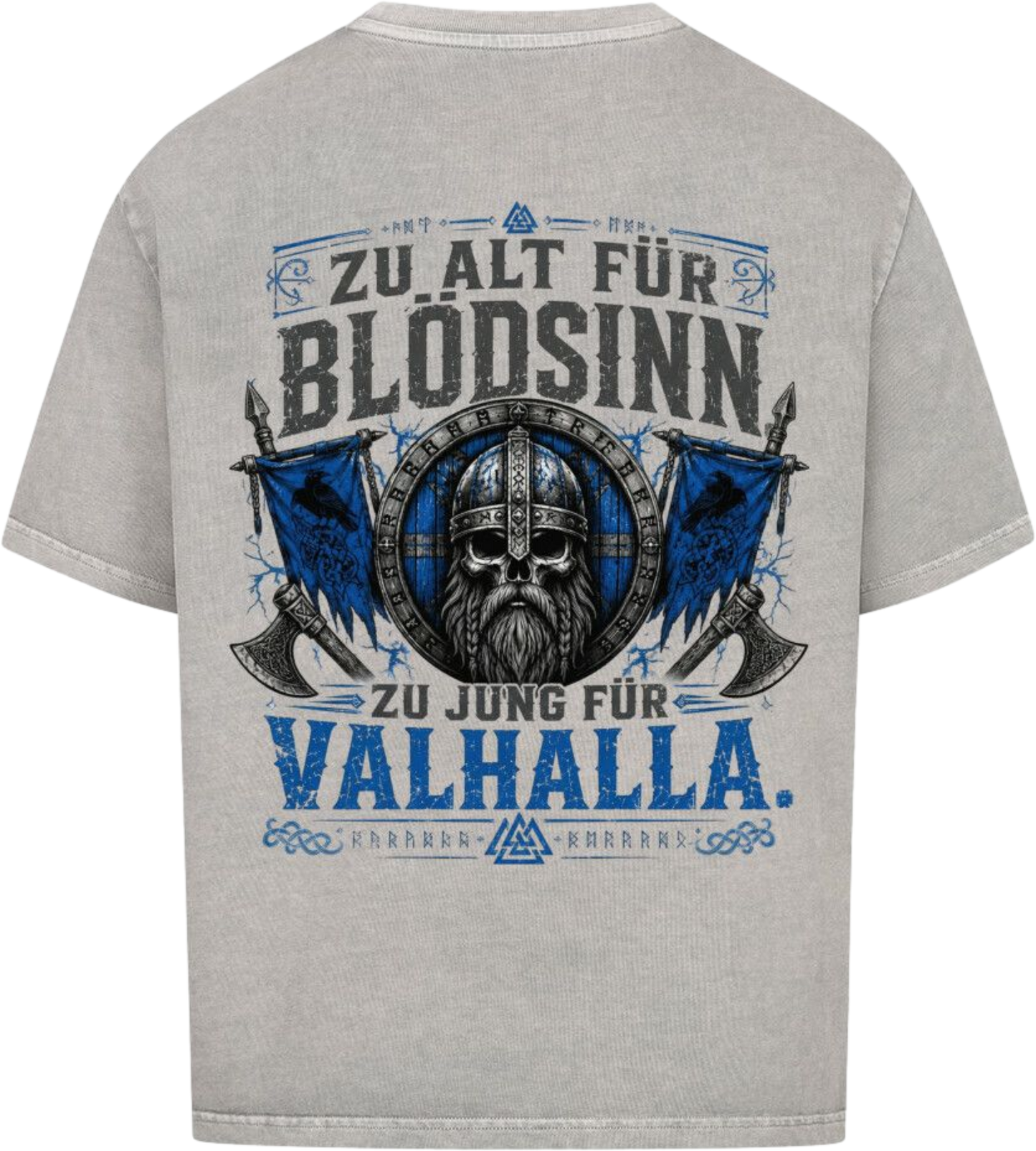 Oversized Shirt "Zu Jung für Valhalla"