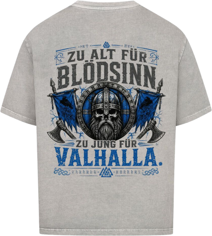 Oversized Shirt "Zu Jung für Valhalla"
