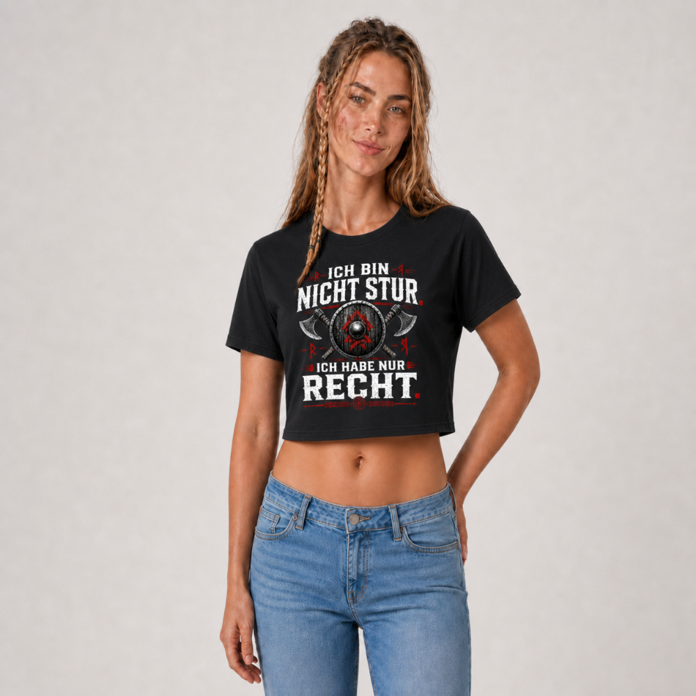 Cropped Tee "Ich habe Recht"