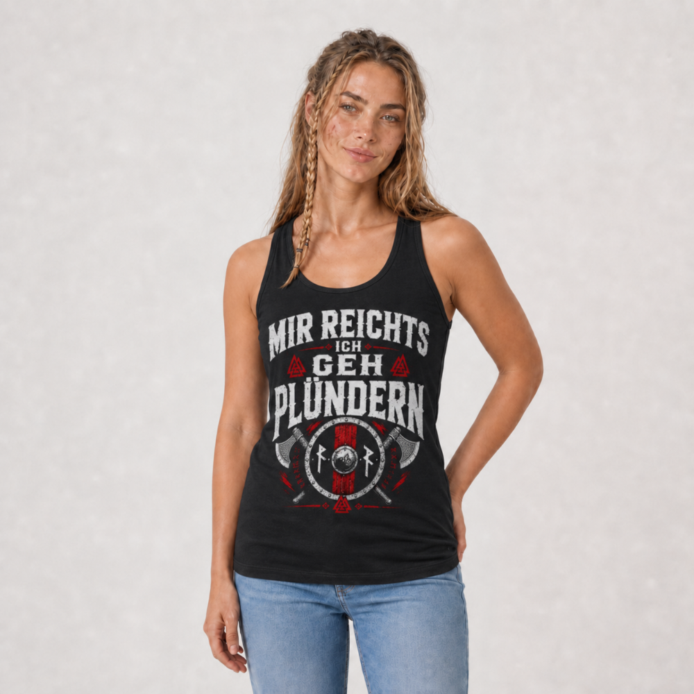 Frauen Tanktop "Ich geh Plündern"