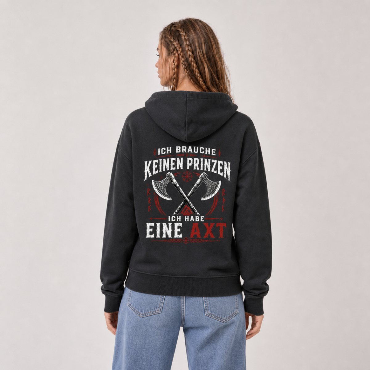 Premium Hoodie "Ich habe eine Axt"
