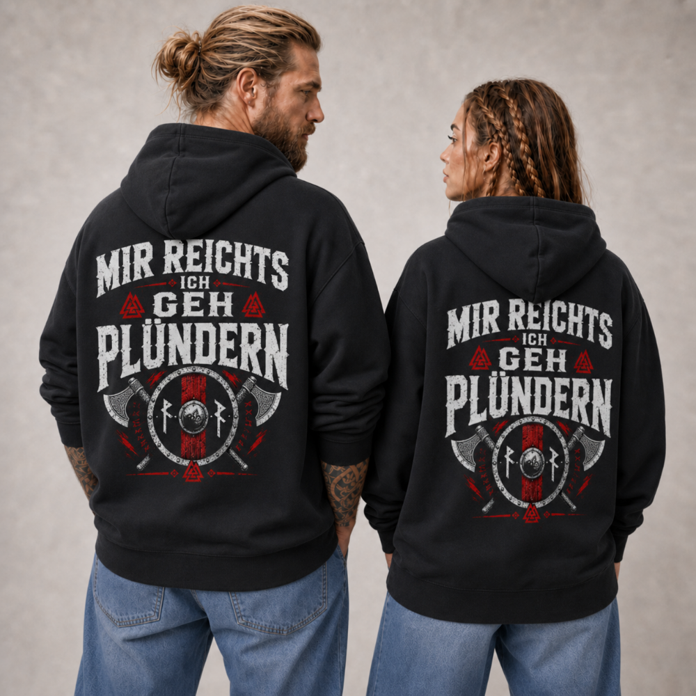 Premium Hoodie "Ich geh Plündern"
