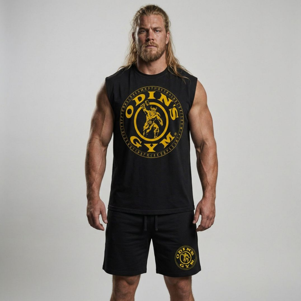Sleeveless Oversized "Odins Gym" special yellow