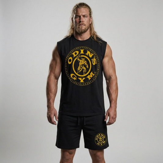 Sleeveless Oversized "Odins Gym" special yellow