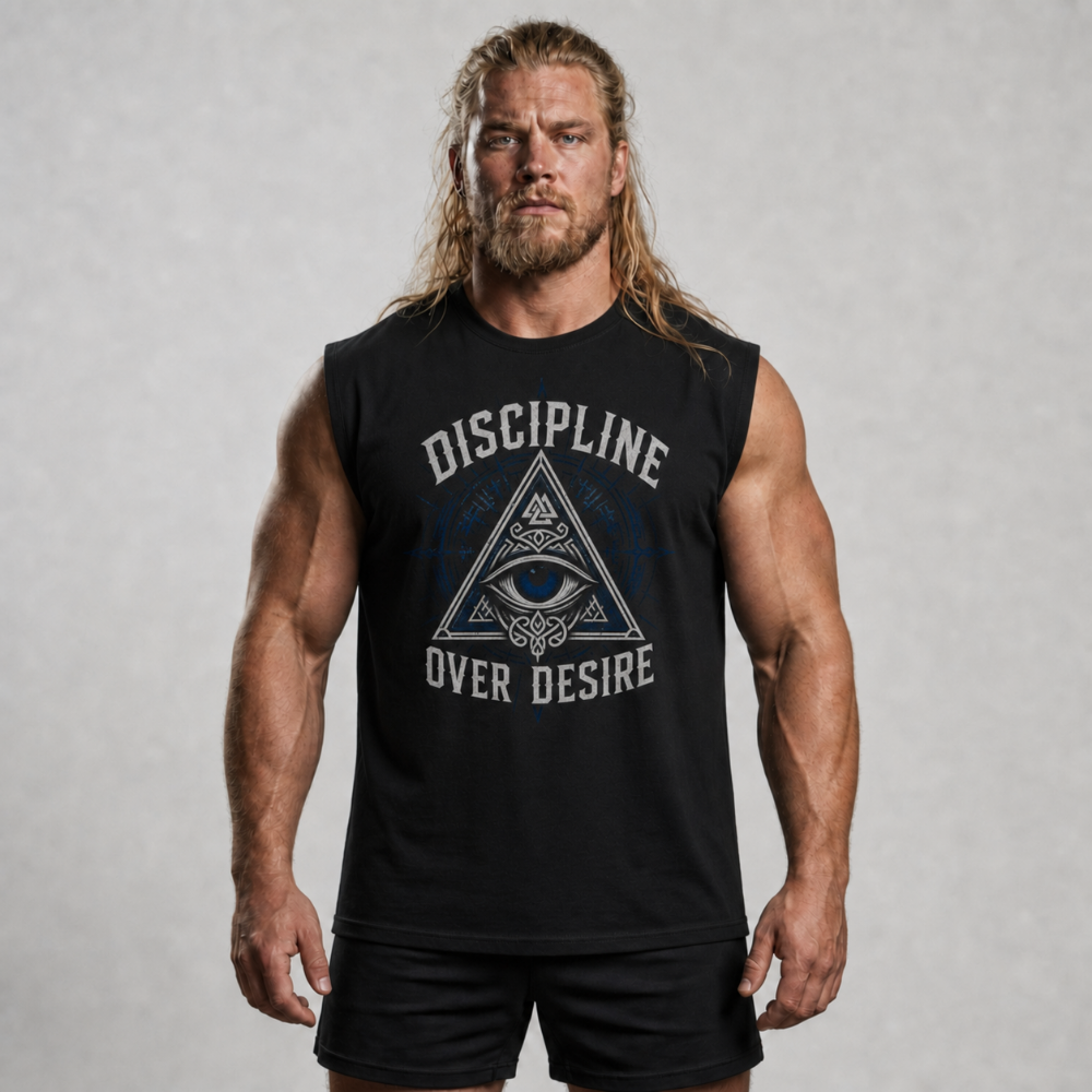 Sleeveless Oversized "Discipline over Desire"