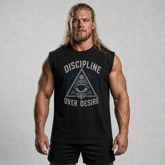 Sleeveless Oversized "Discipline over Desire"