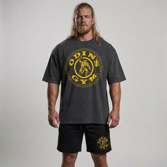 Oversized Shirt "Odin's Gym" yellow