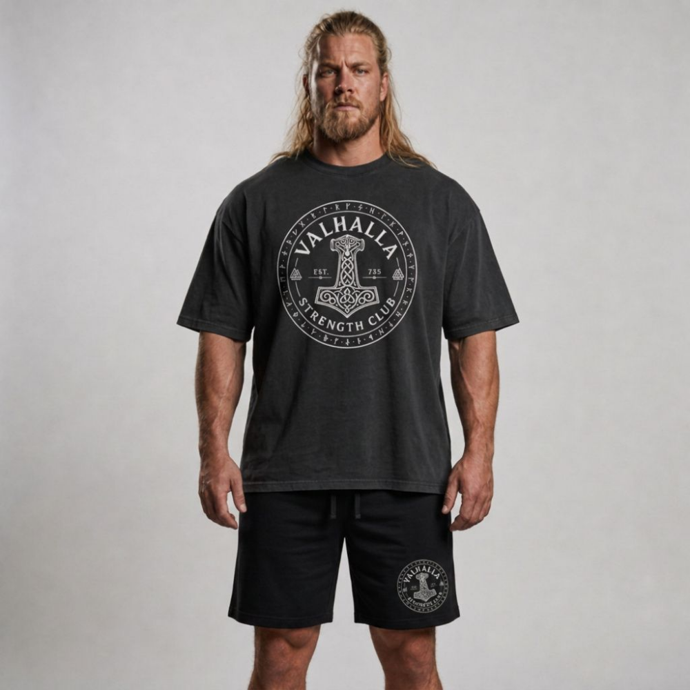 Oversized Shirt "Valhalla Strength Club"
